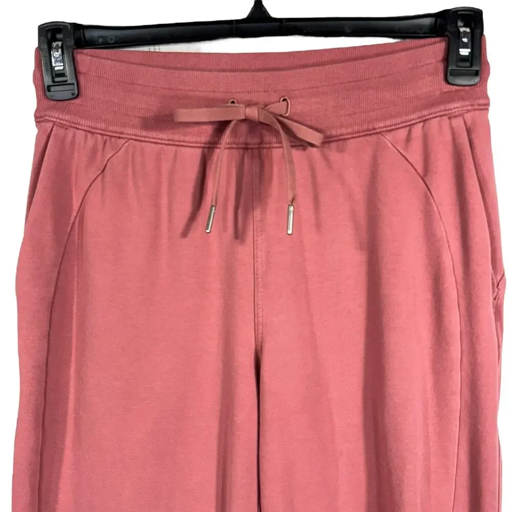 Lululemon SZ 6 Scuba French Terry Joggers Hi-Rise Stretch Pull-On Pockets Cuffed